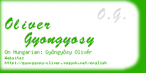 oliver gyongyosy business card