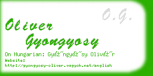 oliver gyongyosy business card